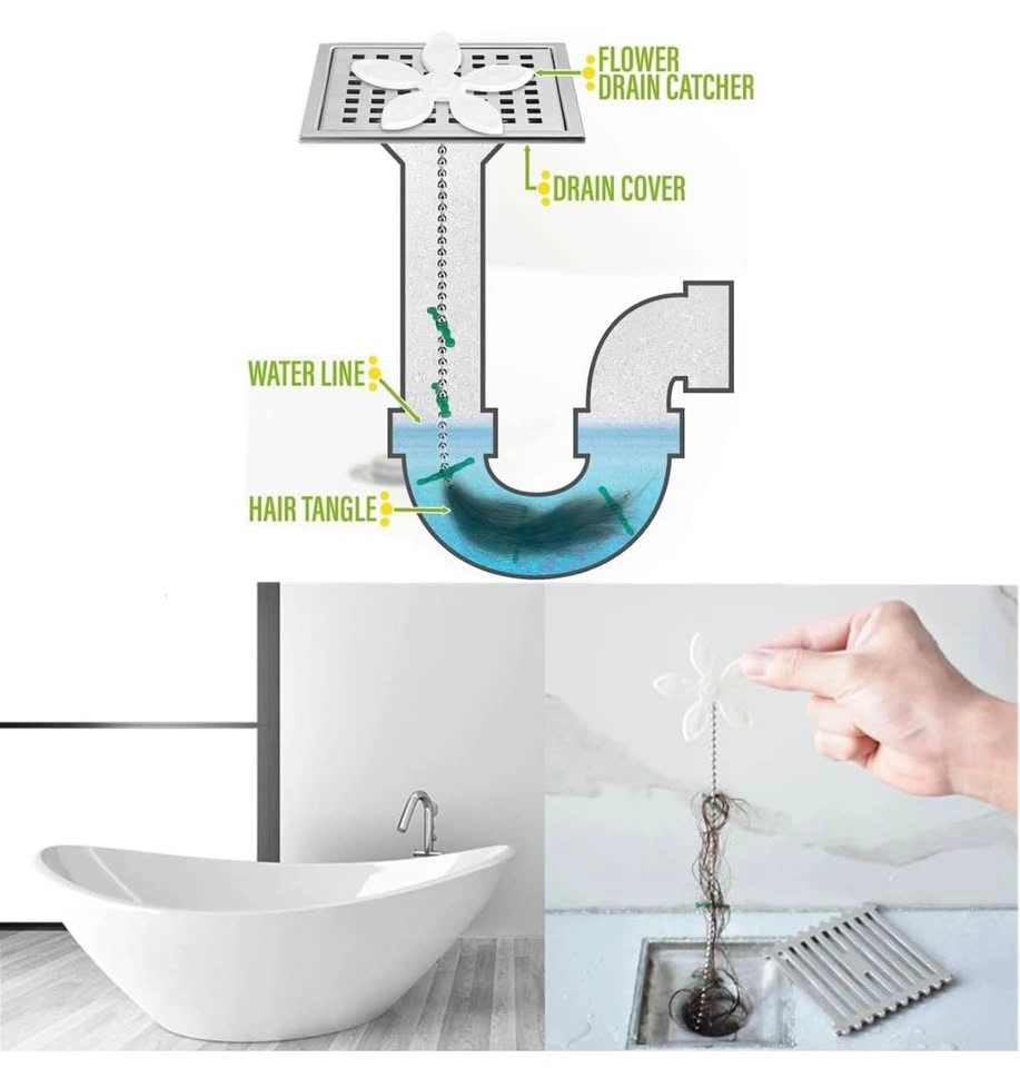 2 Pack Flower Shape Shower Drain Hair Catcher - photo 3
