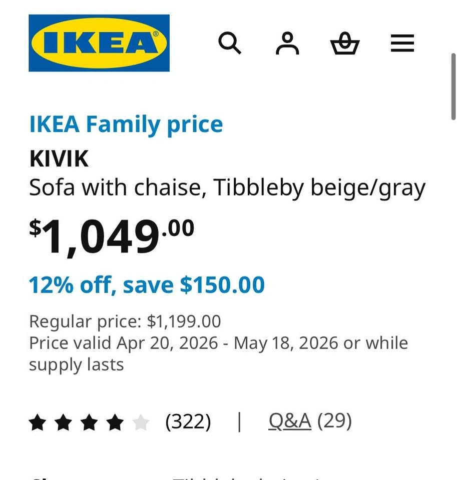 Kivik IKEA Sectional - photo 5