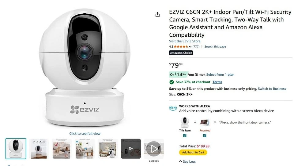 Brand New Sealed EZVIZ C6N Indoor Security Camera