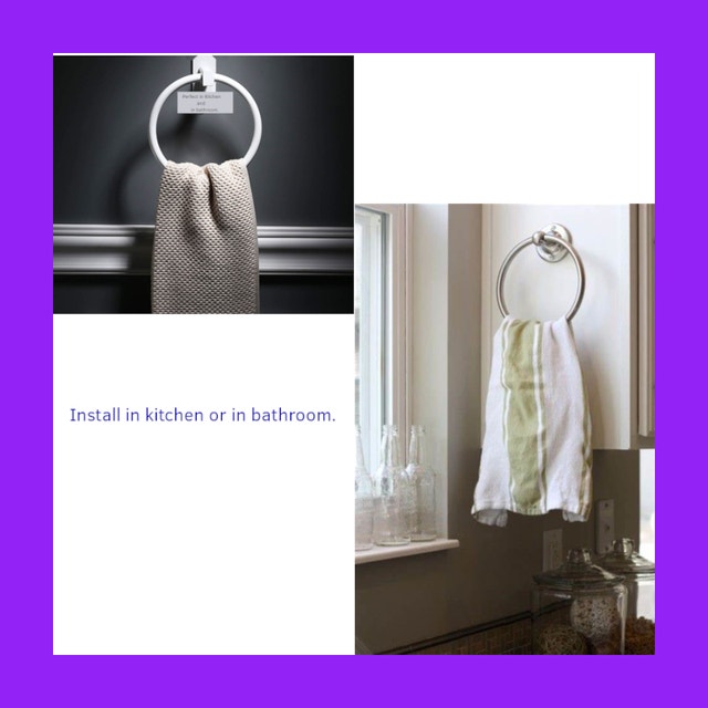 Franklin Brass Futura Towel Ring - White