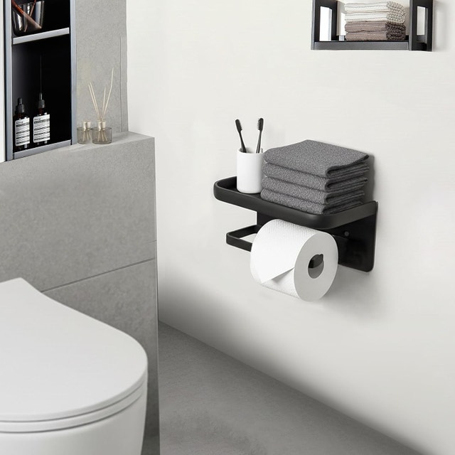 Toilet Paper Holder with Storage Shelf - photo 3