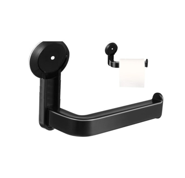 Toilet Paper Holder for Bathroom Tissue (Matte Black)