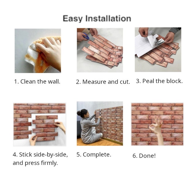 3D Self-Adhesive Wall Brick Tile - Like REAL BRICKS! - photo 3