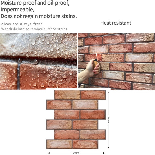 3D Self-Adhesive Wall Brick Tile - Like REAL BRICKS! - photo 5
