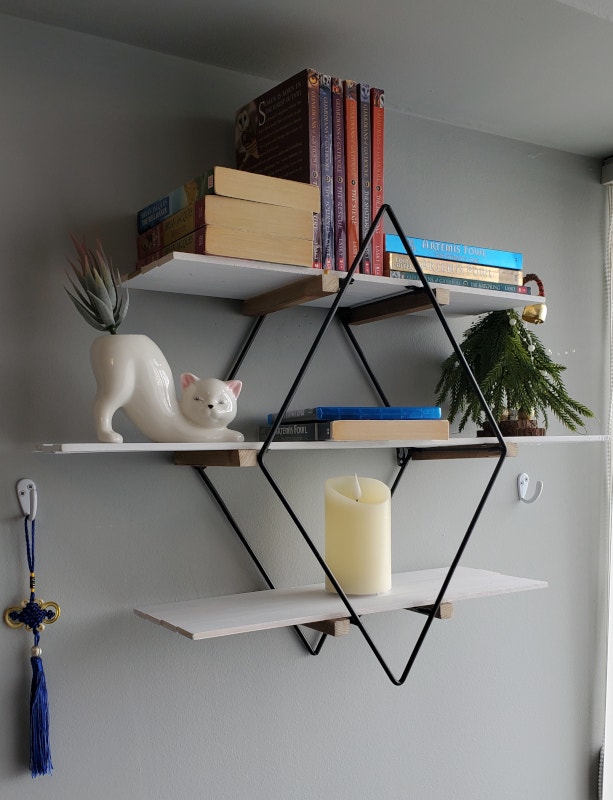 Decorative Display Shelf - Geometric, Diamond Shape - photo 3