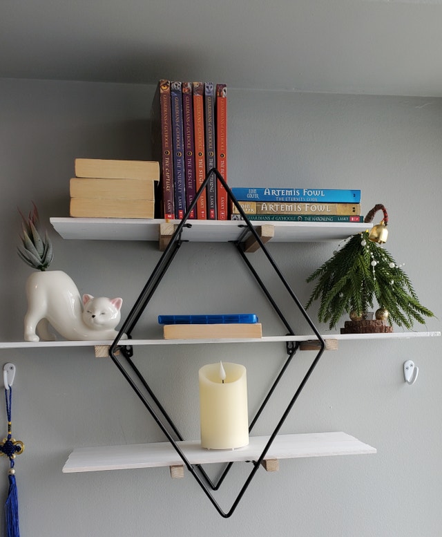 Decorative Display Shelf - Geometric, Diamond Shape - photo 4