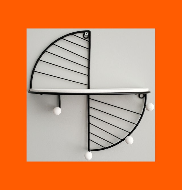 Decorative Display Shelf with Hooks