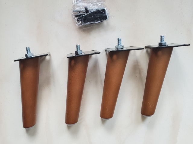Wood Furniture Legs with Installation Hardware (SET of 4) - NEW! - photo 2