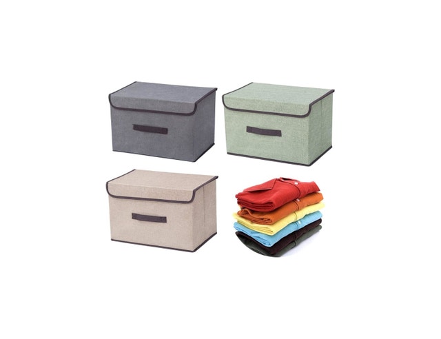 FOLDABLE STORAGE BINS with LID