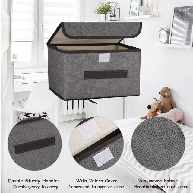 FOLDABLE STORAGE BINS with LID - photo 5