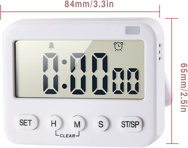 3-in-1 Kitchen Timer, Clock, Alarm Clock with Large Display - photo 3