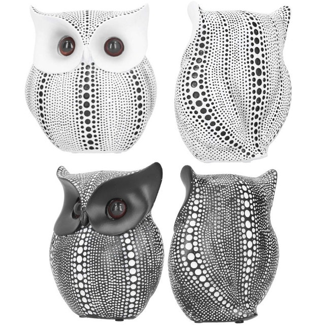 Owl Decor Statue, Resin Sculpture for Home Decoration - photo 2