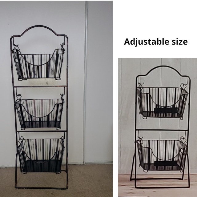 3-Tier Wrought Iron Storage Basket Stand - photo 5