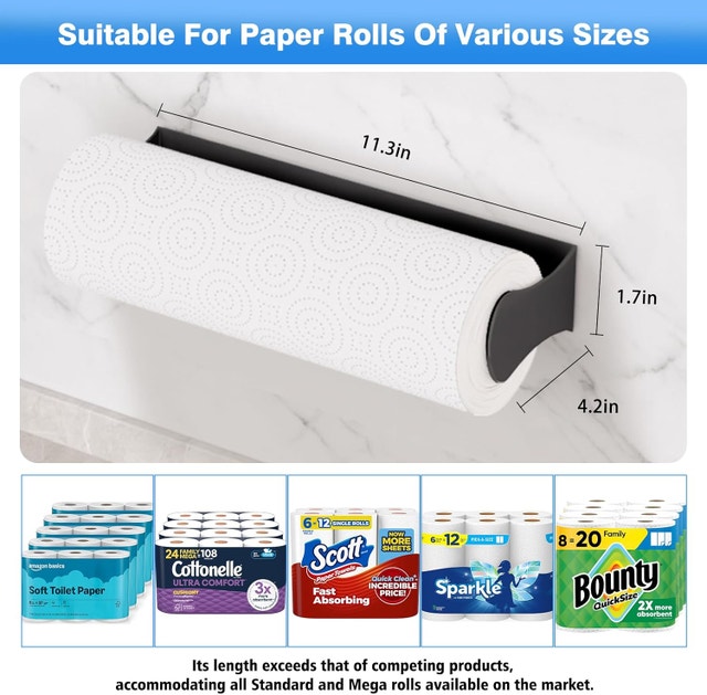 Paper Towel Holder Under Cabinet or Wall Mount - photo 2