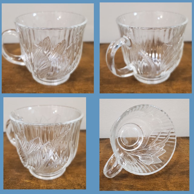 Embossed Glass Coffee Mugs, Tea Cups, Fruit Cups, Icecream Mug - - photo 2