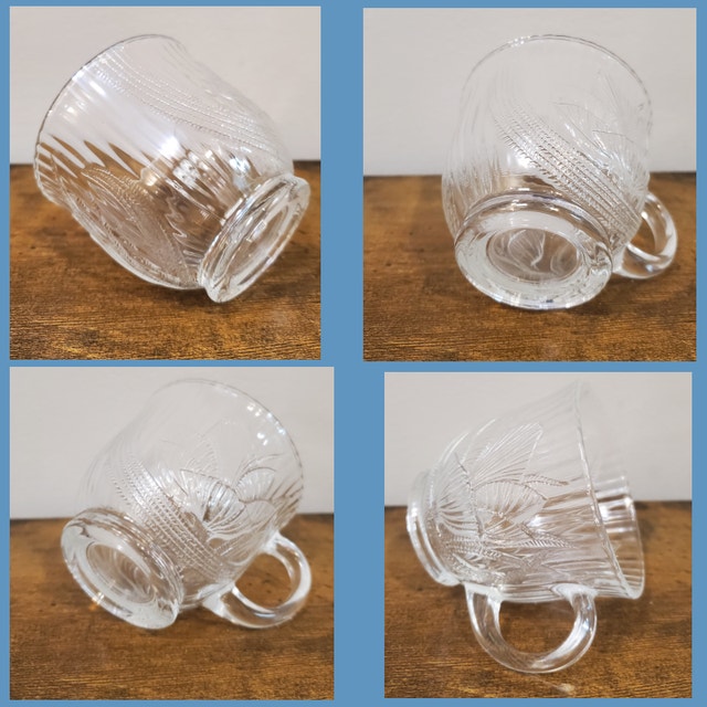 Embossed Glass Coffee Mugs, Tea Cups, Fruit Cups, Icecream Mug - - photo 3