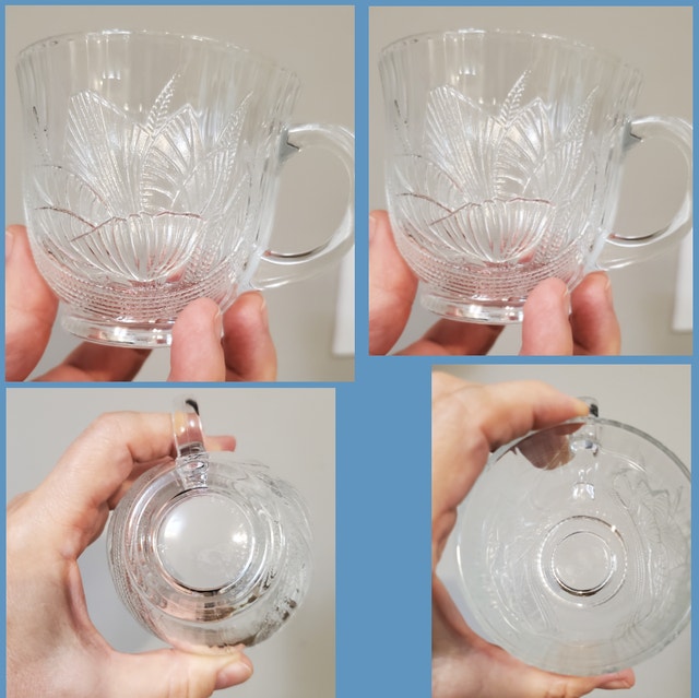 Embossed Glass Coffee Mugs, Tea Cups, Fruit Cups, Icecream Mug - - photo 4