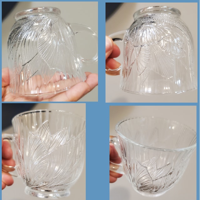 Embossed Glass Coffee Mugs, Tea Cups, Fruit Cups, Icecream Mug - - photo 5
