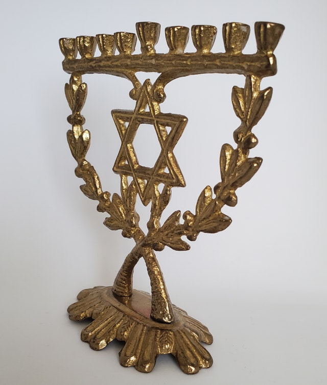 Candle Holder - Bronze Menorah - photo 2