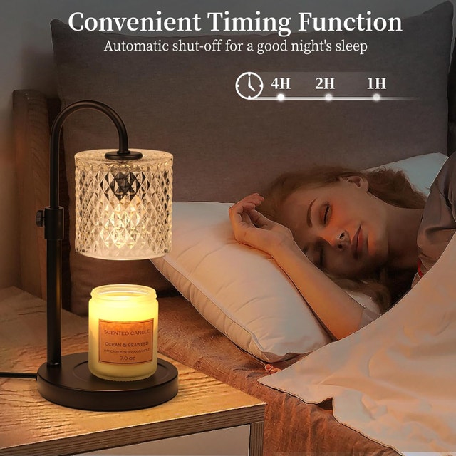 Candle Warmer Lamp with Adjustable Height, Timer, Dimmer, BLACK - photo 5