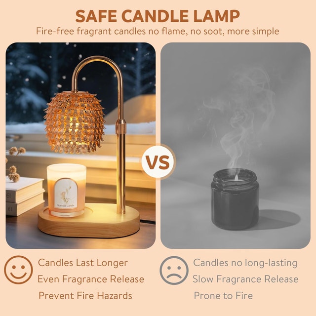 Candle Warmer Lamp with Timer, Dimmer & Adjustable Height - photo 4