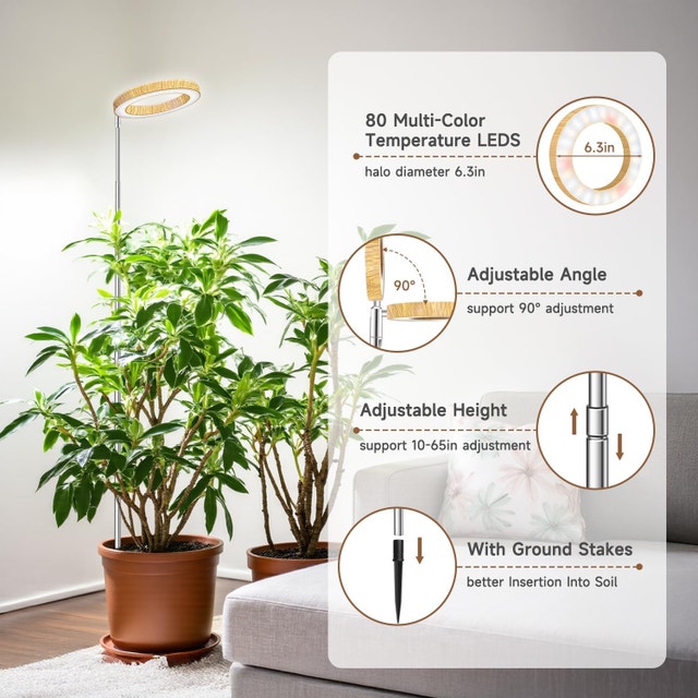Full Spectrum LED Grow Light - Adjustable Height, Timer - photo 3