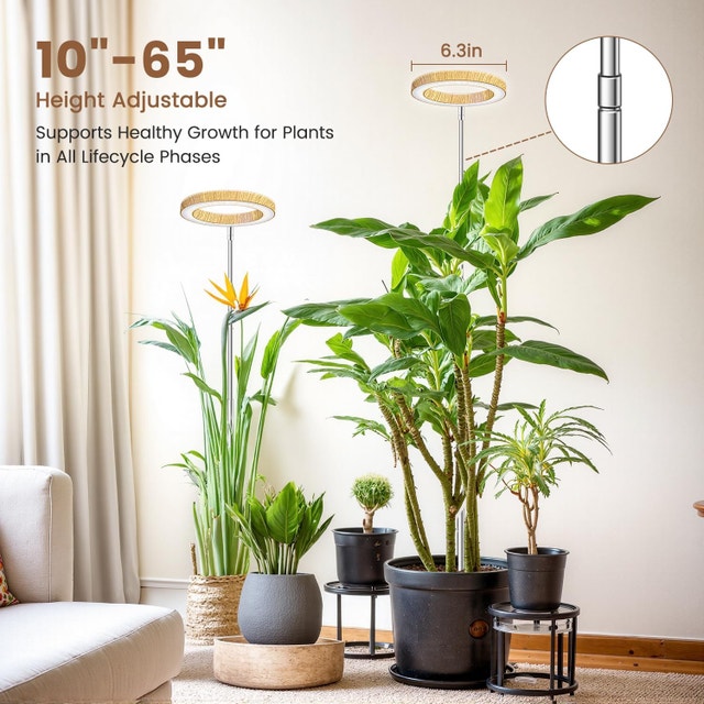 Full Spectrum LED Grow Light - Adjustable Height, Timer - photo 5