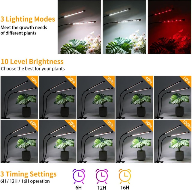 LED Plant Growth Light with Timer - photo 4