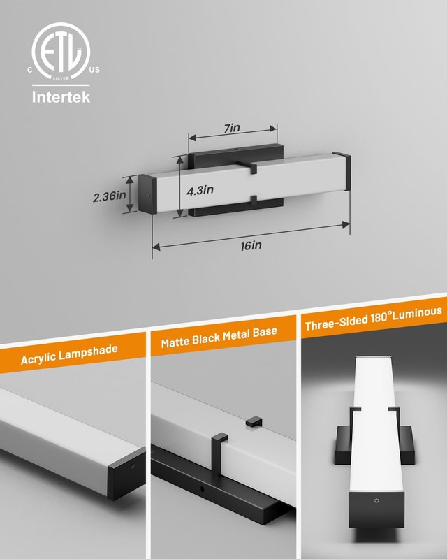 Modern Bathroom Light Fixtures Over Mirror, Dimmable Vanity Ligh - photo 4