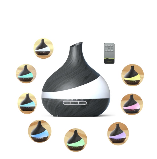 Aroma Diffuser with Remote, Humidifier, 14 Color LED Night Light
