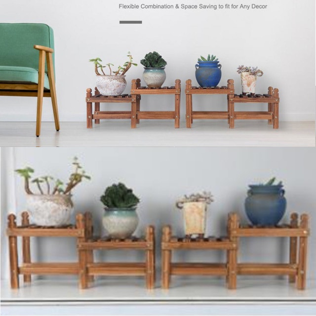 Rustic Wood Plant Stand - Multi Setup Options - photo 5