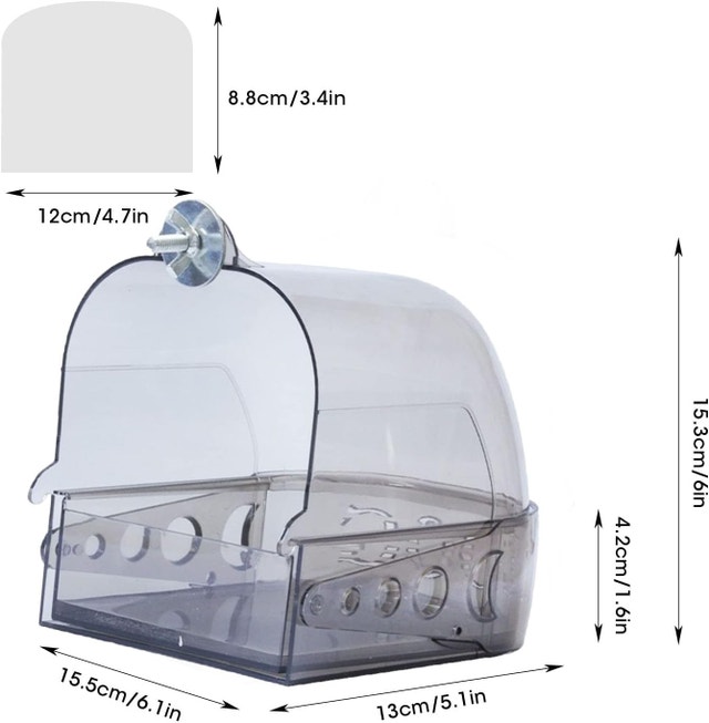Bird Bath-House (gray) / Alternative Feeder - photo 3