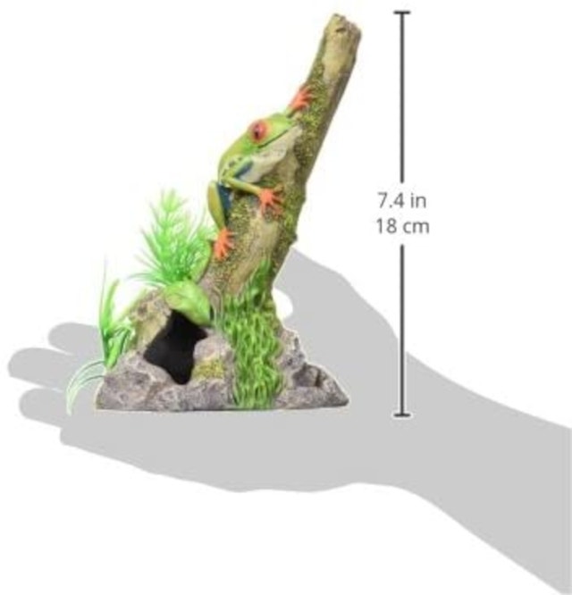 FISH TANK DECOR: Aquarium Deocoration TREE-FROG Ornament - photo 2