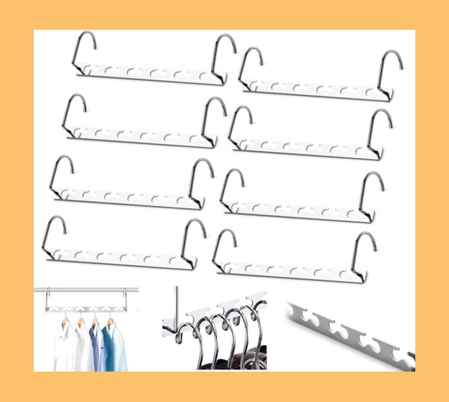 Steel MAGICAL HANGERS - Vertical & Horizontal hold - 8 Pack