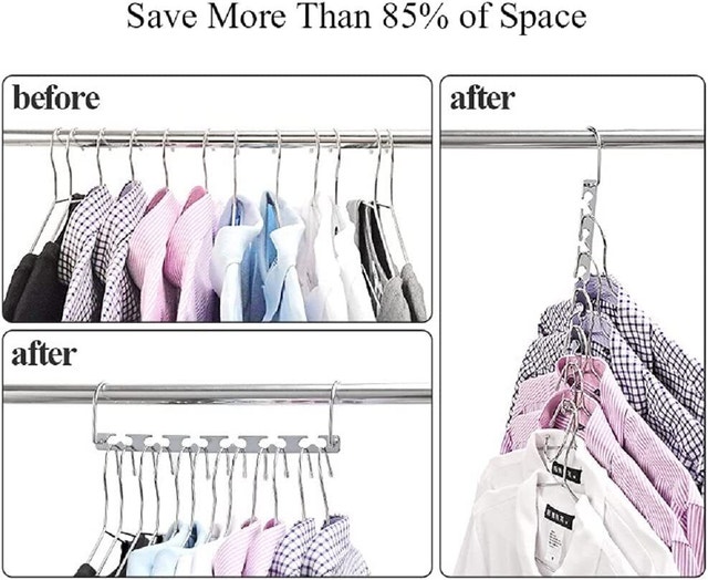 Steel MAGICAL HANGERS - Vertical & Horizontal hold - 8 Pack - photo 2