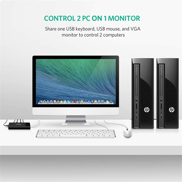 UGREEN 2-Port USB KVM Switch Box - photo 2