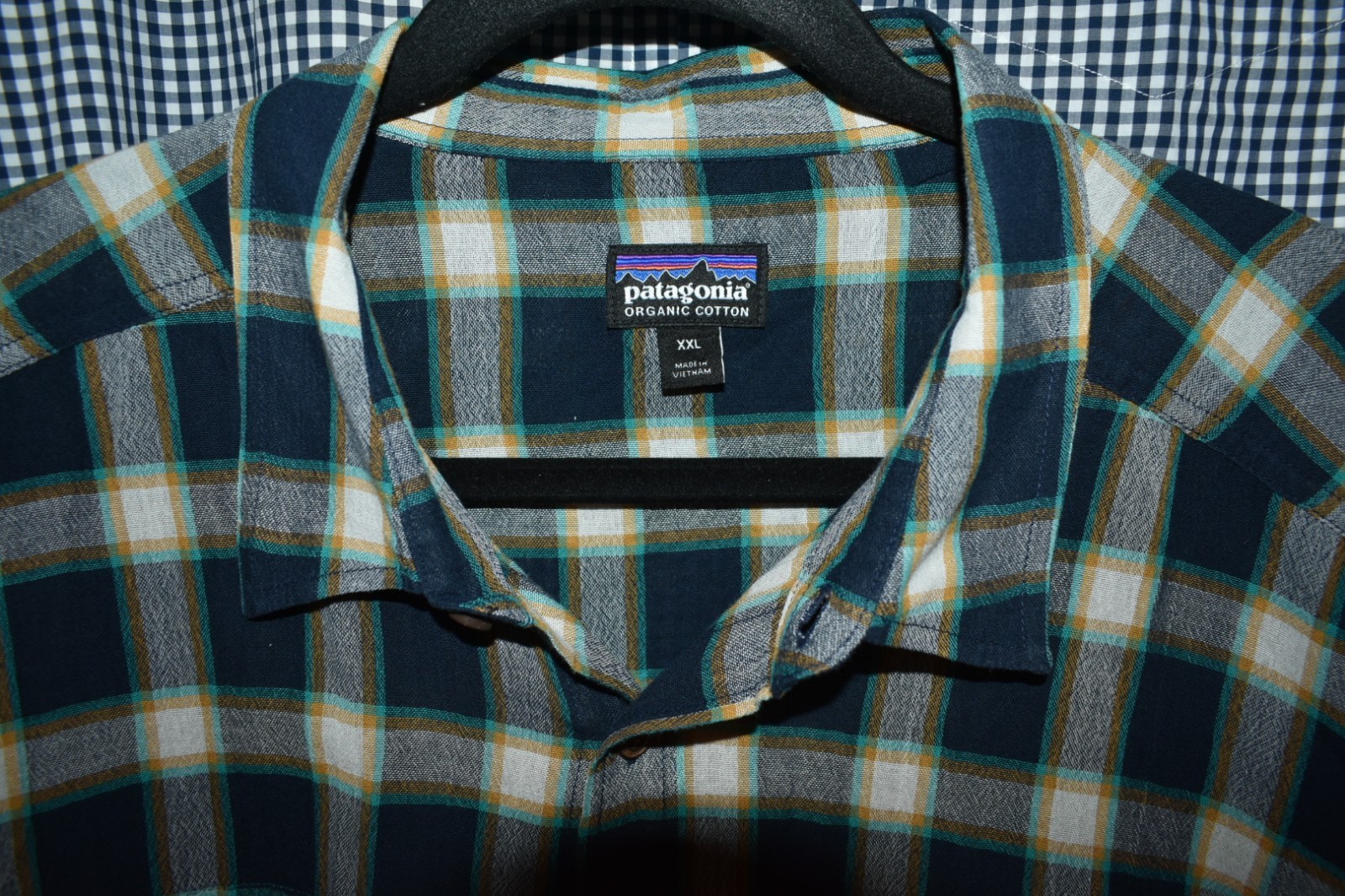 Lot 2 Lacoste Patagonia Men Navy Blue Short Sleeve Shirt SZ XXL - photo 3