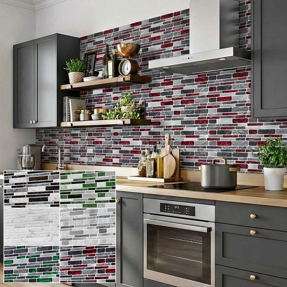 C0761 WAP005 Waterproof PVC Marble Tile Wall Stickers