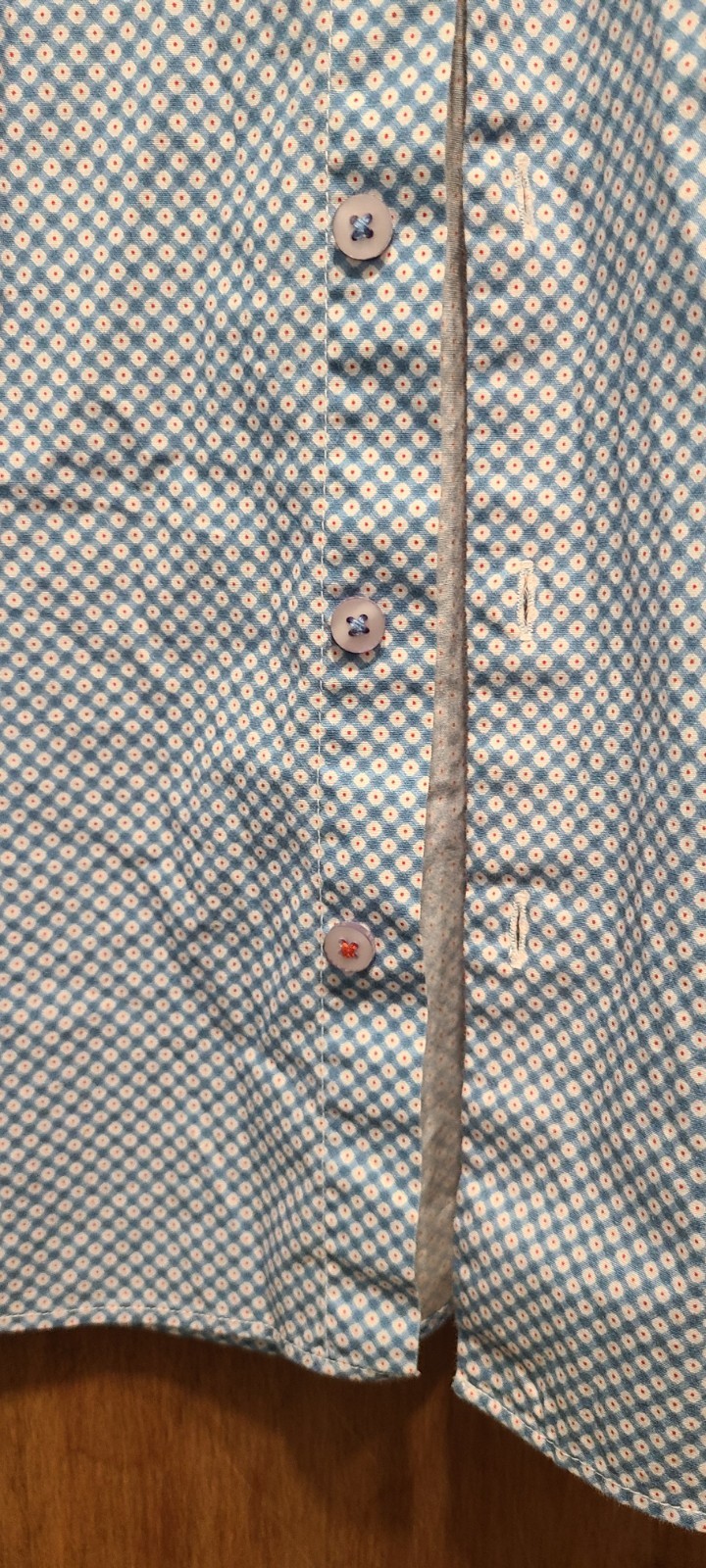 Stone Rose Men Blue Circle Pattern Short Sleeve Shirt SZ XL - photo 5