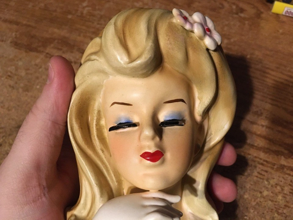 LEFTON LADY HEAD PLANTER VASE #2536 - photo 5
