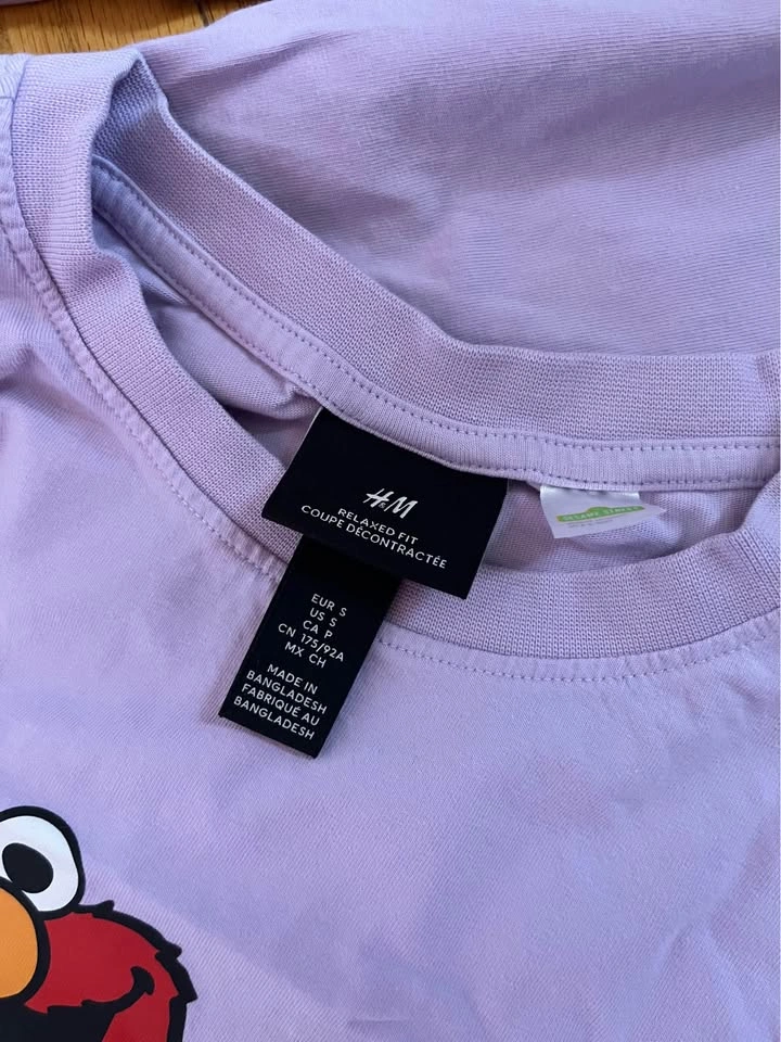 H&M Sesame Street Elmo Lilac Long Sleeve Shirt - photo 3