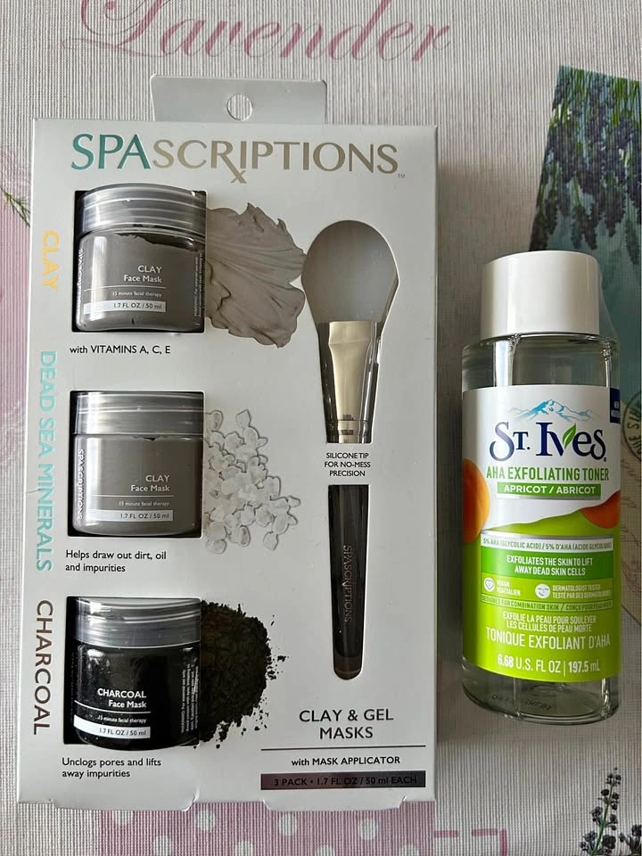 SPASCRIPTIONS Face Masks Set & St. Ives Toner