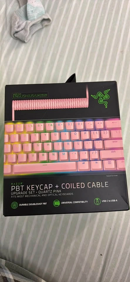 Razer PBT Keycap Upgrade Set with Coiled Cable