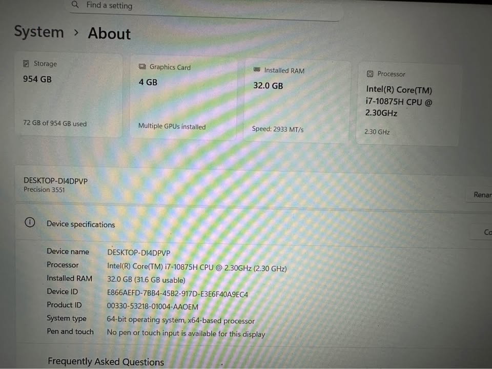Dell Latitude 3551 i7 10th Gen 32GB RAM 1TB SSD - photo 2