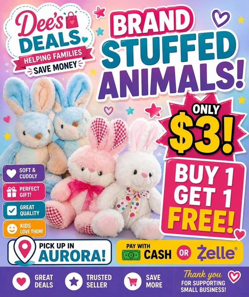 Stuffed animal sale B1G1 $3 - photo 2