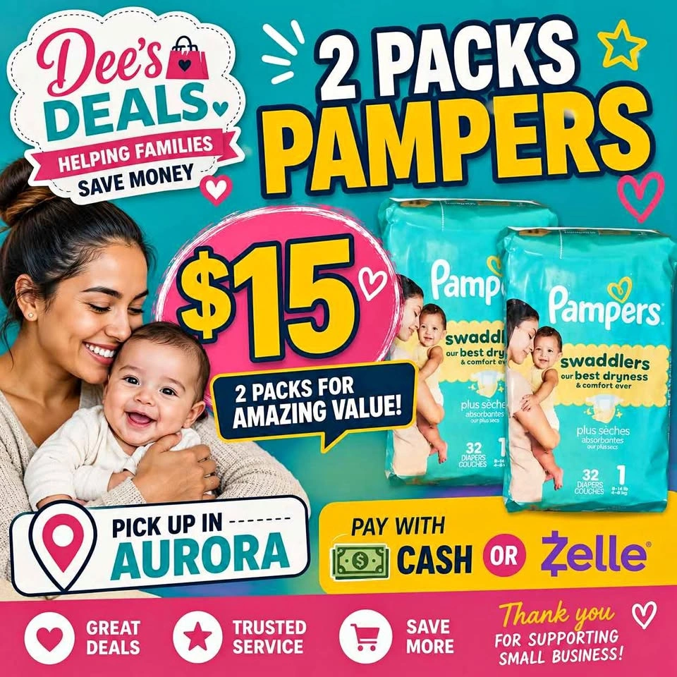 2 Packs Pampers for $15