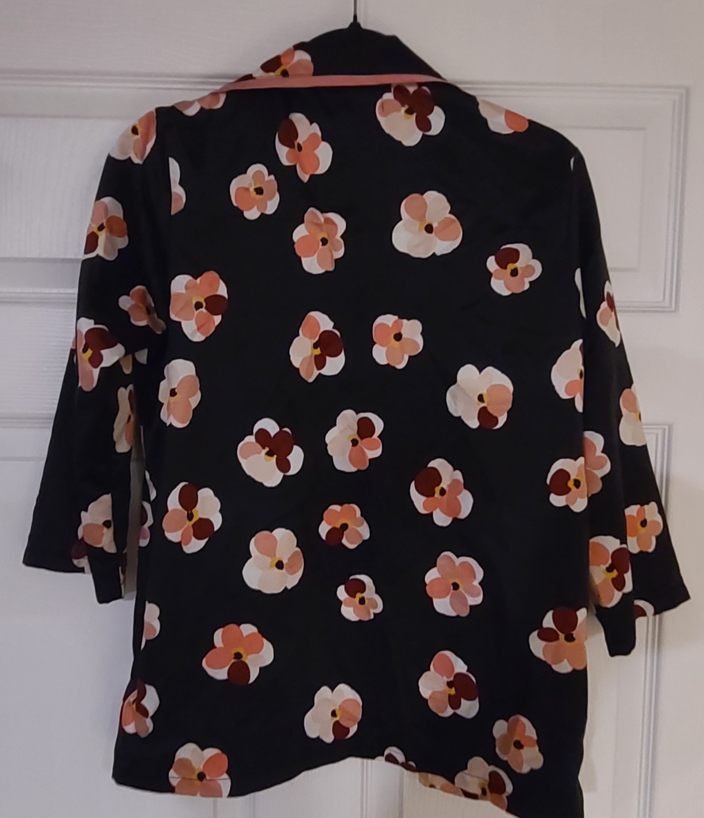 Kate Spade New York 2-Piece Silky Satin Floral Pajama Set SZ S