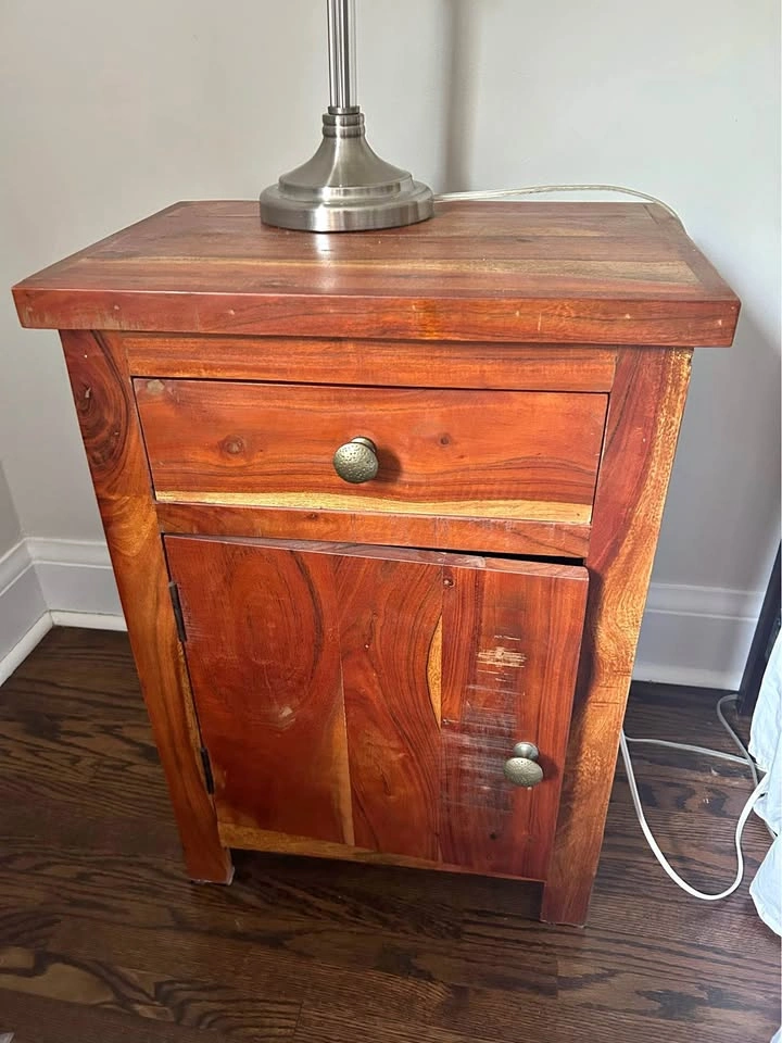 Two Matching Side Tables - Rustic Craftsman Design