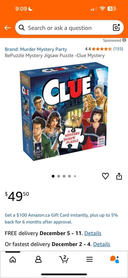 Unopened Board Game "Clue" - photo 4