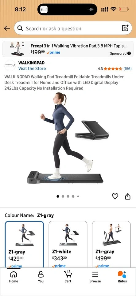 WALKINGPAD Z1 Foldable Walking Pad / Under Desk Treadmill – Like - photo 3